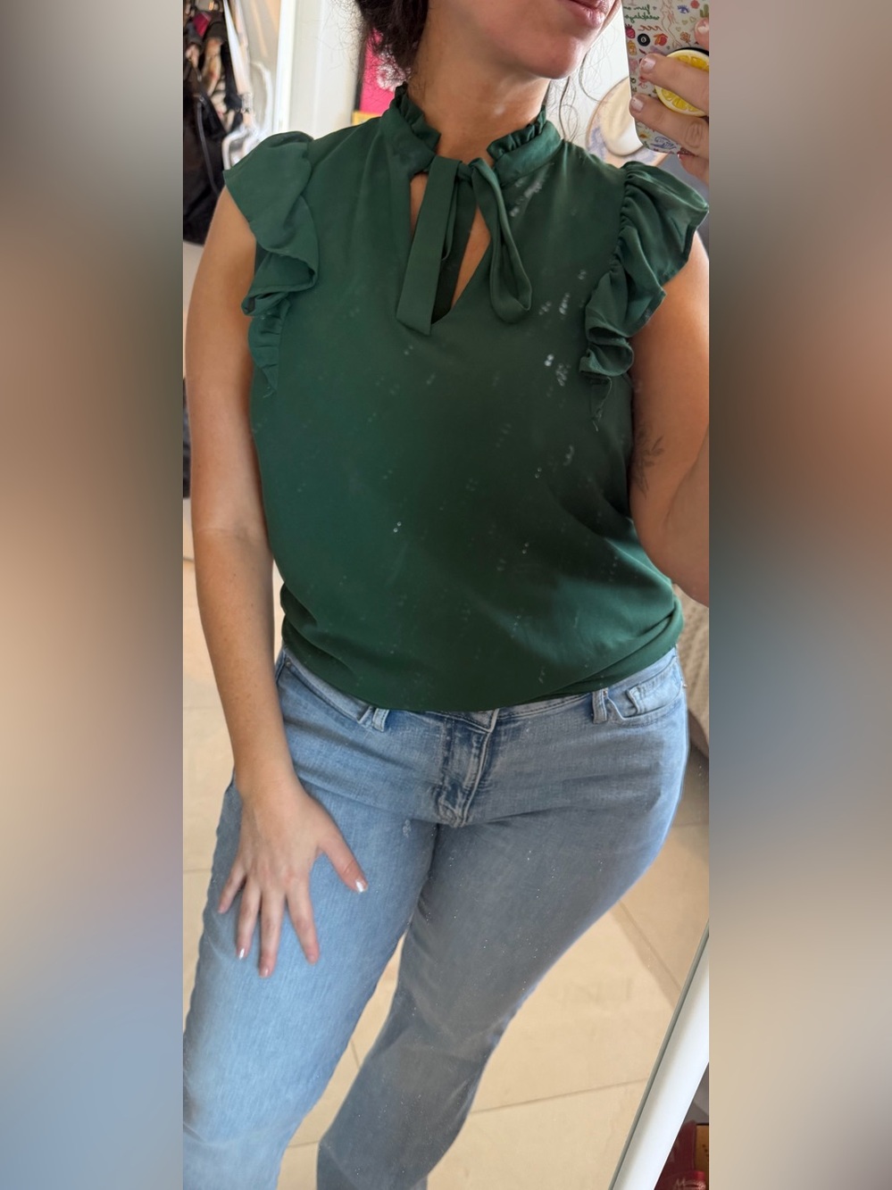 Monteau green blouse - Picture 3 of 6
